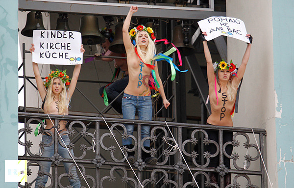 FEMEN rings the bell: Naked activists defend right to abortion