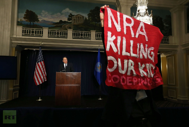NRA demands more guns in schools while protesters yell ‘Stop killing our kids’ (PHOTOS, VIDEO)