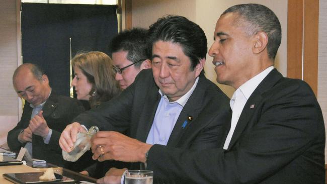 Obama visits Tokyo’s most exclusive restaurant.