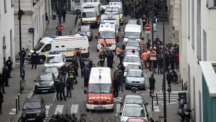 Paris manhunt: 3 gunmen at large, 12 shot dead at Charlie Hebdo offices