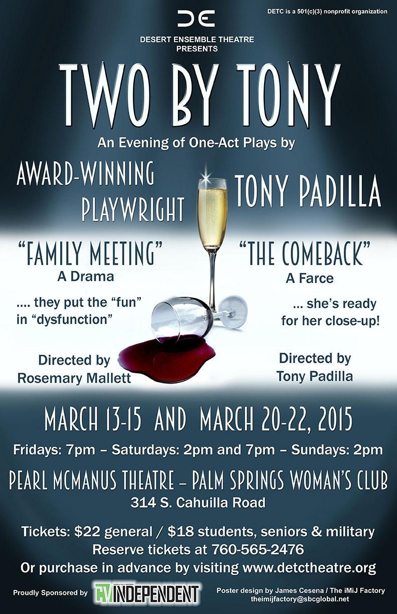 Desert Ensemble Theatre Stages Two One Act Plays In Palm Springs